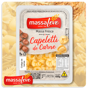 Capeletti Carne Massa Leve 400g