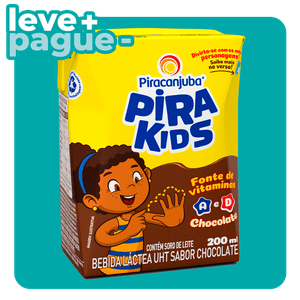 Bebida Láctea Piracanjuba PiraKids Chocolate 200ml 