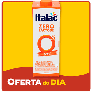 Leite Longa Vida Italac Zero Lactose Semidesnatado 1L