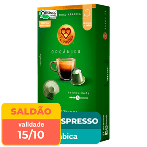 Cápsula de Café 3 Corações p/ Nespresso Orgânico 10un - data próx