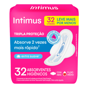 Absorvente Intimus Suave com abas 32un 