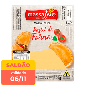 Massa de Pastel Massa Leve Forno 300g - data próx