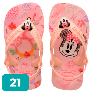 Chinelo Havaianas Baby Disney Classics Rosa 21