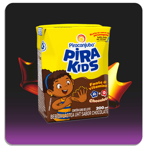 Bebida Láctea Piracanjuba PiraKids Chocolate 200ml