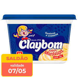 Margarina Claybom Sabor Manteiga com Sal 500g - data próx