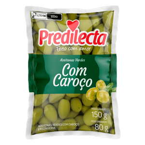 Azeitona Predilecta Verde c/ caroço Sachet 80g 