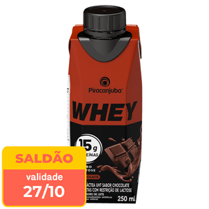 Bebida Láctea Piracanjuba Whey Zero Lactose Chocolate 250ml  - data próx