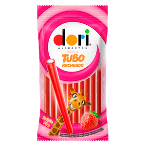 Bala Dori Regaliz Tubo Recheado Morango 70g 