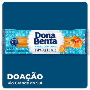 [doação] Macarrão com Ovos Dona Benta Espaguete n°8 500g