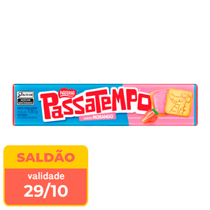 Biscoito Passatempo Recheado Morango 130g - data próx