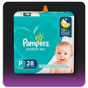 Fralda Pampers Confort Sec P 28un