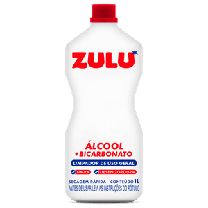 Álcool Líquido Zulu c/ bicarbonato 1L 