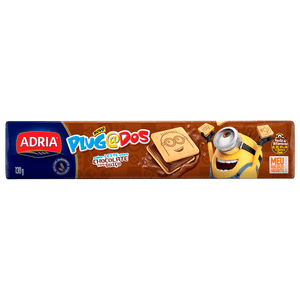Biscoito Adria Plugados Leite Com Chocolate 130g 