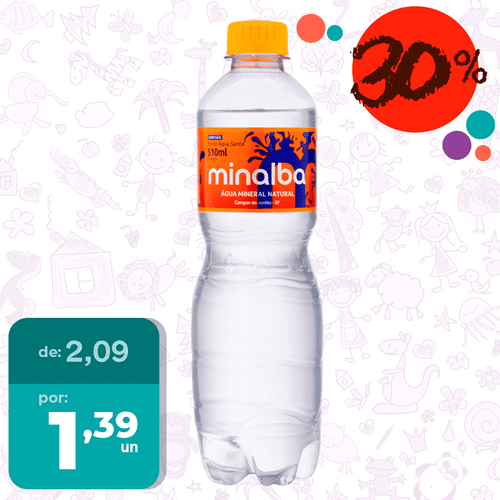 Água Mineral Minalba Com Gás 510mL - 5/10