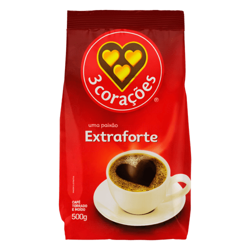Café em Pó 3 Corações Extra Forte Almofada 500g