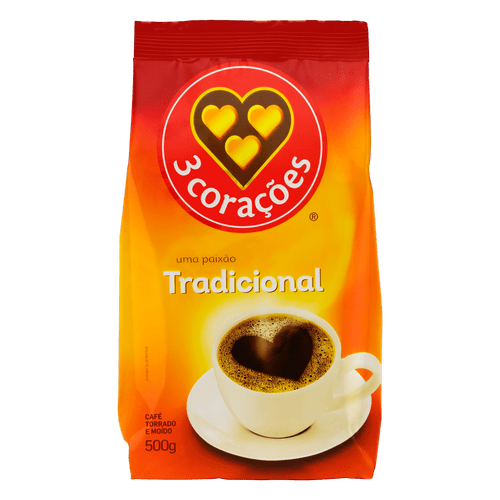 Café em Pó 3 Corações Tradicional Almofada 500g