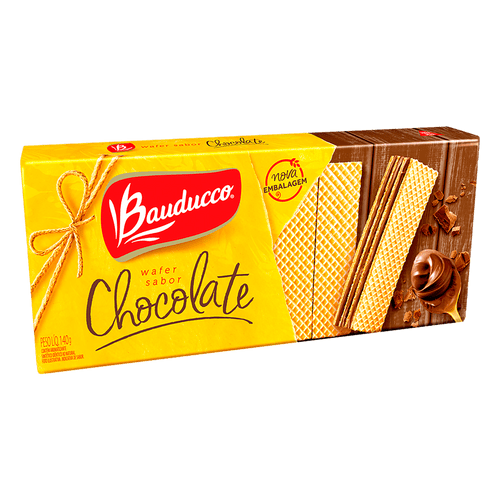 Biscoito Bauducco Wafer Chocolate 140g 