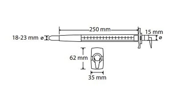 Wing-Plast, Rektoskop, engangs, 25 cm