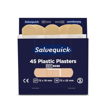 Salvequick, refill vandsk.pl. 27 stk 19x72+18 stk 25x72mm