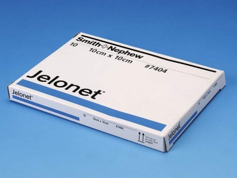 Jelonet, paraffin gazekompres, steril, 10 cm x 10 cm