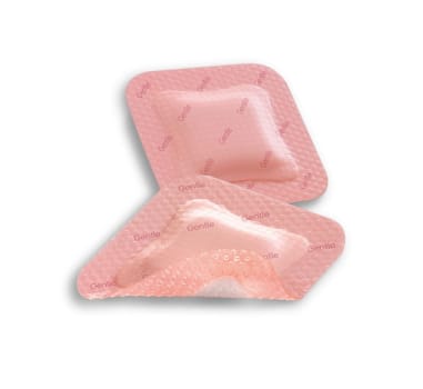 Allevyn Gentle Border, skumbandage med silikonegelklæber, steril, 7,5 cm x 7,5 cm