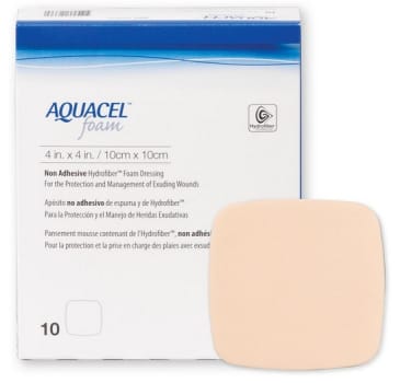 Aquacel Foam, skumbandage med hydrofiber, steril, 5 cm x 5 cm