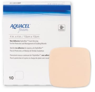 Aquacel Foam, skumbandage med hydrofiber, steril, 10 cm x 10 cm