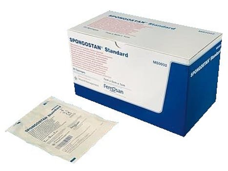 Spongostan, standard, steril, 7 cm x 5 cm x 1 cm