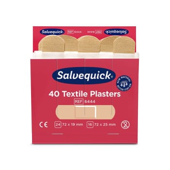 Salvequick, tekstilpl.til automa,24 stk 19x72mm+16 stk 25x72mm