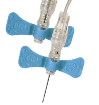 Vacutainer, veneprøvetagningssæt, 18 cm slange, steril, 21G x 3/4in, 0,8 mm x 19 mm