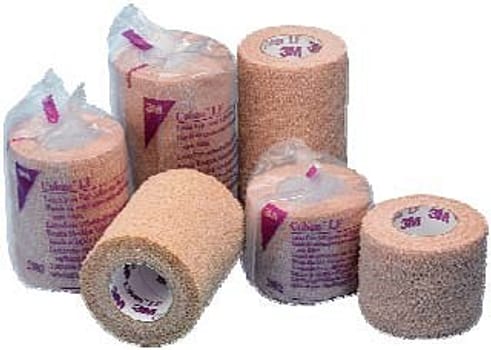 Coban, selvhæftende bind, beige, latexfri, 7,5 cm x 4,6 m