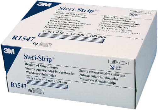 Steri-Strip, suturtape hvid, forstærket, steril, 12 mm x 100 mm