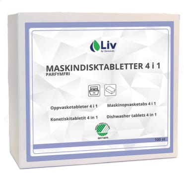 Liv, opvasketabletter 4 i 1, svanemærket