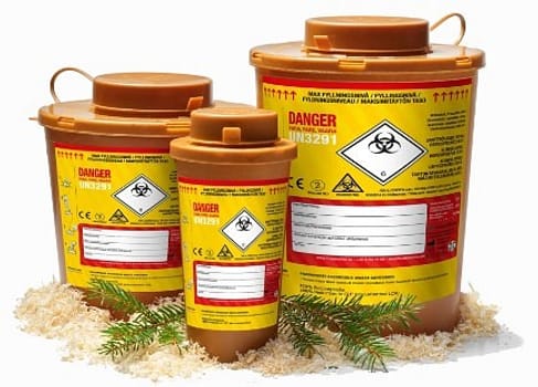 WoodSafe, miljøvenlig Kanylebøtte, UN-godkendt, 3 l