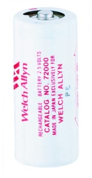 Welch Allyn, genopladeligt batteri 2,5V, rød til 60700