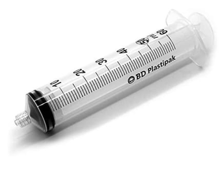 Plastipak, 3-komponentsprøjte, L/L, grad/1 ml, steril, 50/60 ml