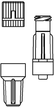 R-Lock, med tilbageløbsventil, 1-vejsventil, L/L, steril