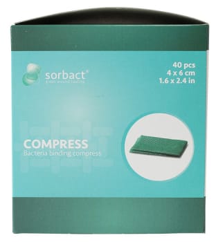 Sorbact, kompres, acetatvæv, steril, 4 cm x 6 cm