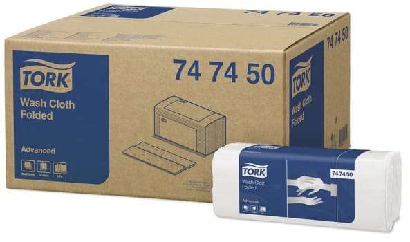 Tork Advanced, 6-lags vaskeklud, hvid, 25 cm x 19 cm