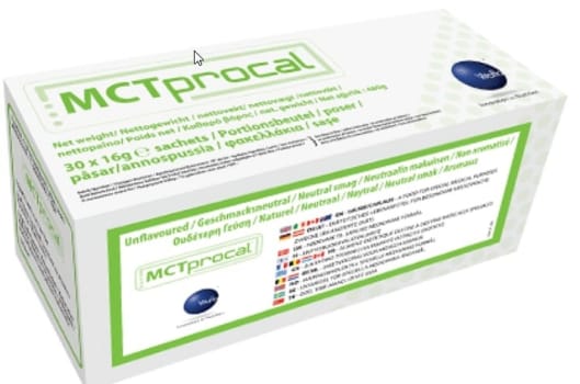 MCT Procal, Ernæringspræparat i pulverform, brev a 16 g