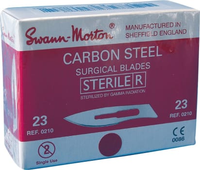 Swann-Morton, skalpelblad nr. 23, steril