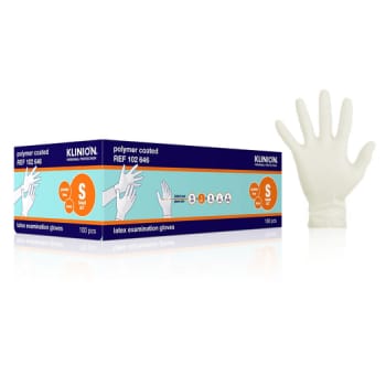 Klinion Protection, Latex handske, Pudderfri, Polymercoated, small