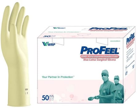 Profeel DHD Polyisoprene, non - latex, OP handske, hvid, pudderfri, steril, str 6