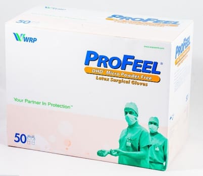 Profeel DHD Micro latex, OP handske, pudderfri, extra tynd, brun, steril, str 8