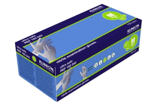Klinion Protection, ultra safe, nitrilhandske, blå, medium