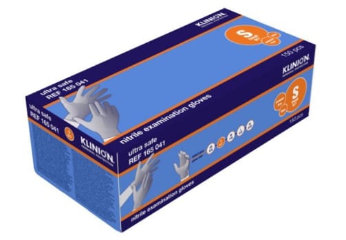 Klinion Protection, ultra safe, nitrilhandske, blå, small