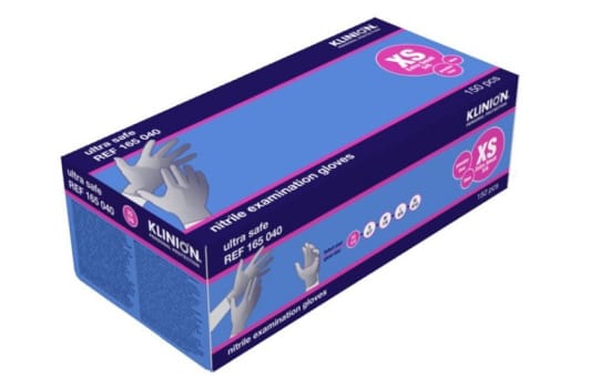 Klinion Protection, ultra safe, nitrilhandske, blå, x-small