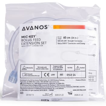 Mic-Key, Forlængerslange, ENFIT, lige m. stor lumen., 60 cm