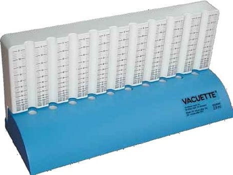 Vacuette, sænkningsstativ / ESR manuel aflæser til 10 rør