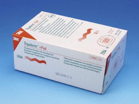 Tegaderm Pad, Filmforbinding med sårpude 2,5x6cm, steril, 6 cm x 10 cm